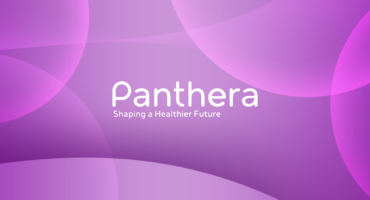 Purple Panthera branded background graphic