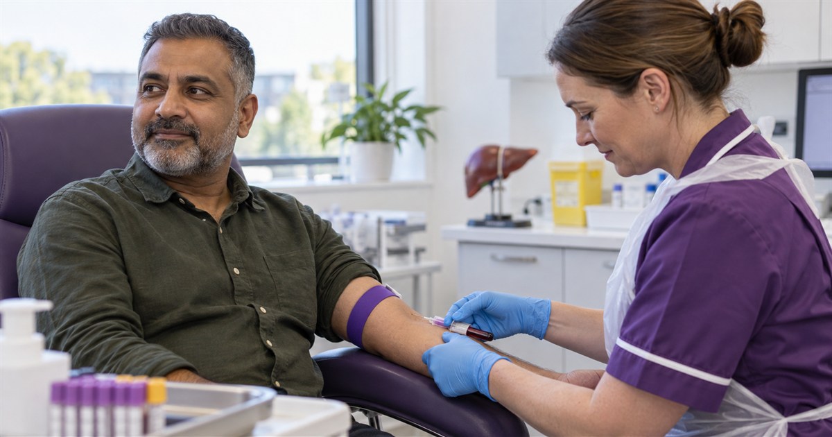A nurse taking a routine blood sample, the usual way fatty liver disease is first detected